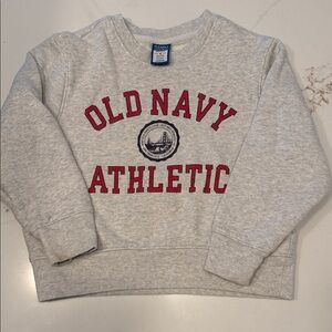 Old Navy Gray Sweatshirt with Red Athletic Lettering